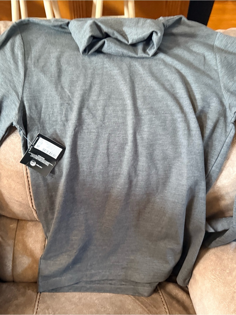 Men's Gray Long-Sleeve Turtleneck Shirt - Unbranded